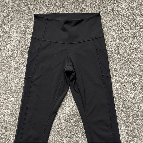 RARE Lululemon Seek The Heat Crop Sz 8 In Black - Picture 5 of 8